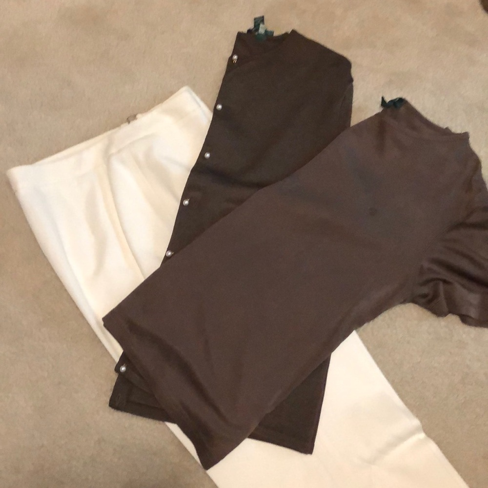 Slacks and two piece sweater set